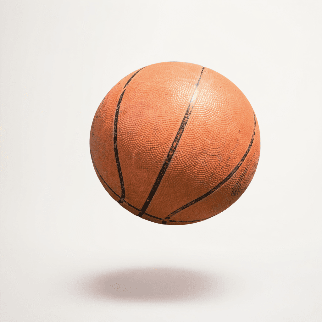 Basketbol topu beyaz zemin